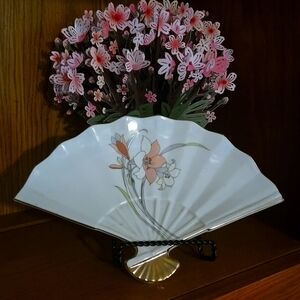 Vintage Porcelan Fan-Shaped Dish